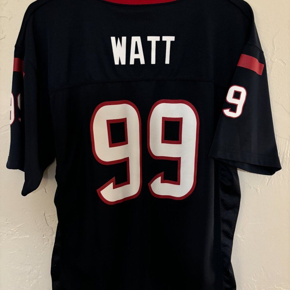 NIKE NFL ON FIELD HOUSTON TEXANS J.J. WATT JERSEY SIZE YOUTH XL - Picture 2 of 3